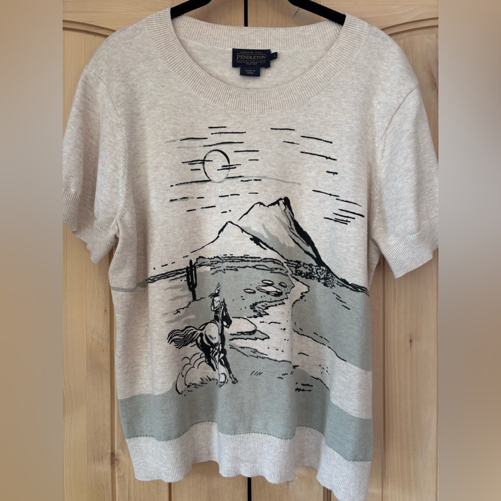 Pendleton Sweater Western Scene